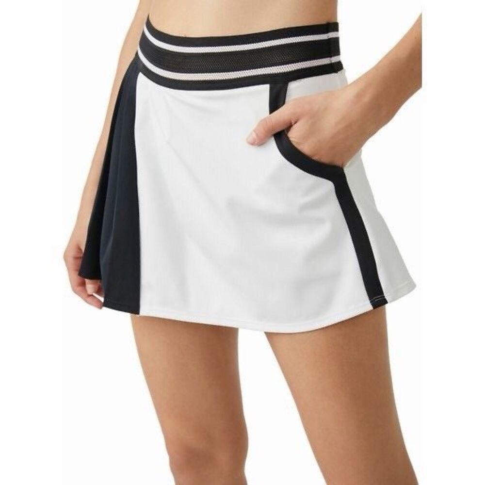 Free People Round Robin Color Block Pleated Athletic Skort Sz Medium Athleisure